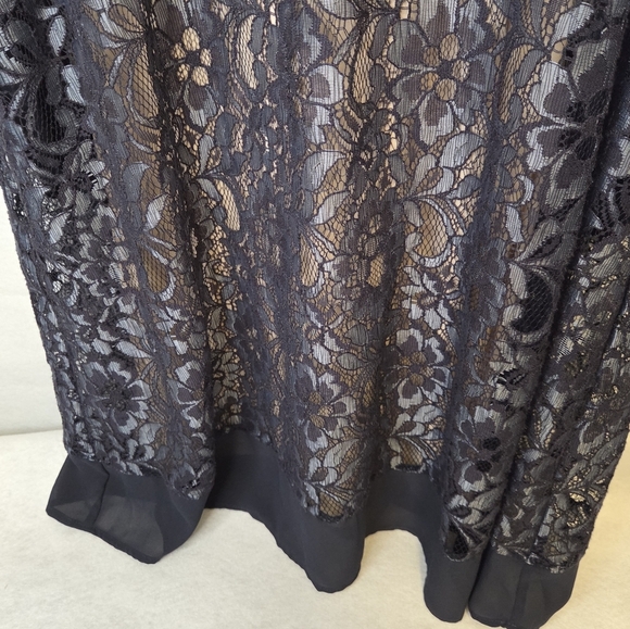 Simply Vera Vera Wang Black Lace Midi Slip Dress Whimsygoth - Picture 5 of 10